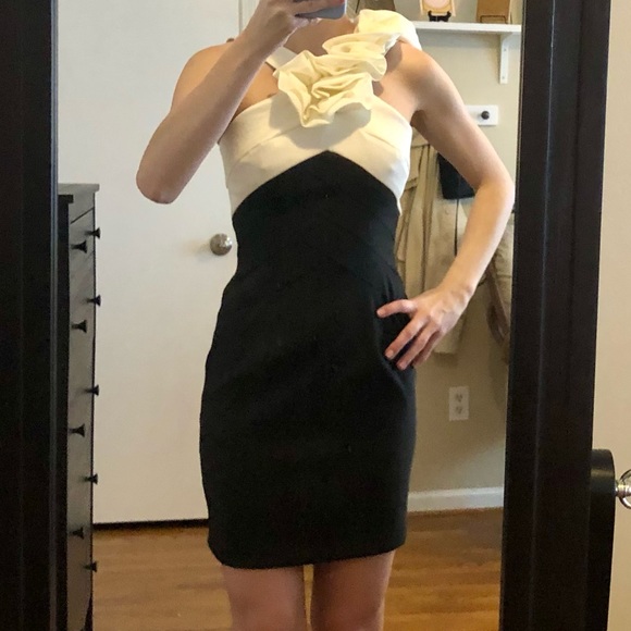 Jessica McClintock Black and White Mini Dress - Picture 1 of 4